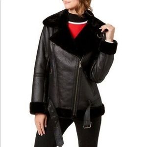 BCBGeneration
Faux-Fur-Trim Moto Jacket